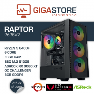 Desktop Gaming RAPTOR-96R5V2 RYZEN 5 8400F 16GB RAM 512GB SSD W11